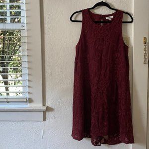 BB DAKOTA FLORAL LACE MIDI LENGTH SLEEVLESS DRESS